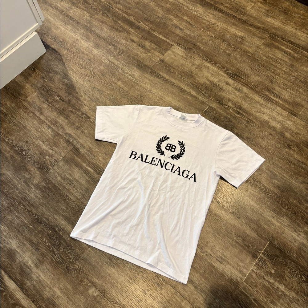 Balenciaga White Short Sleeve Tee
